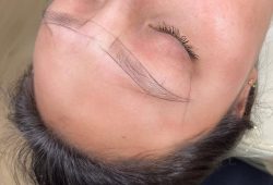 before and after combo brows shading