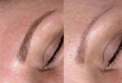 before and after eyebrow tattoo healing