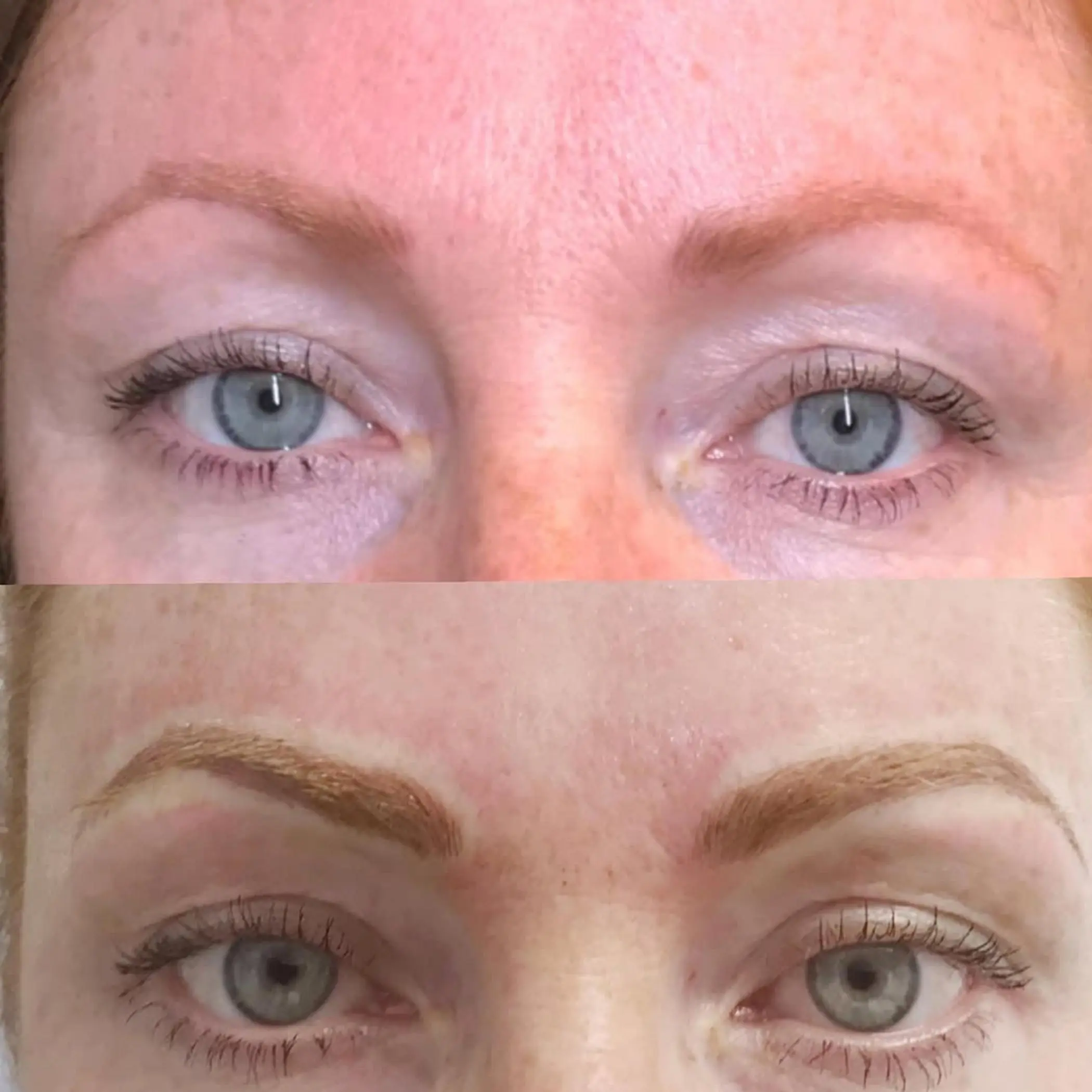 close up iron oxide pigment eyebrows