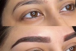 combination brow before after oily skin