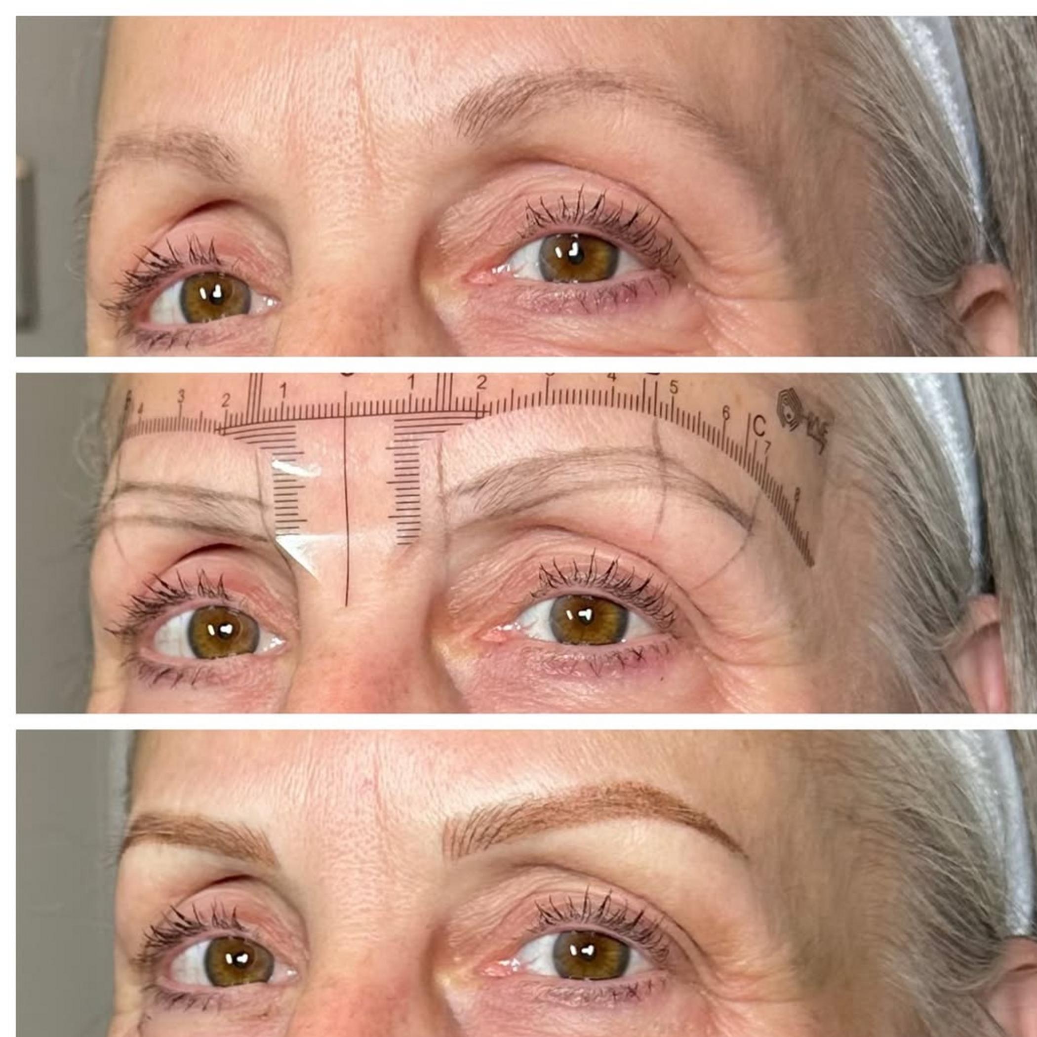 natural looking powder brows result