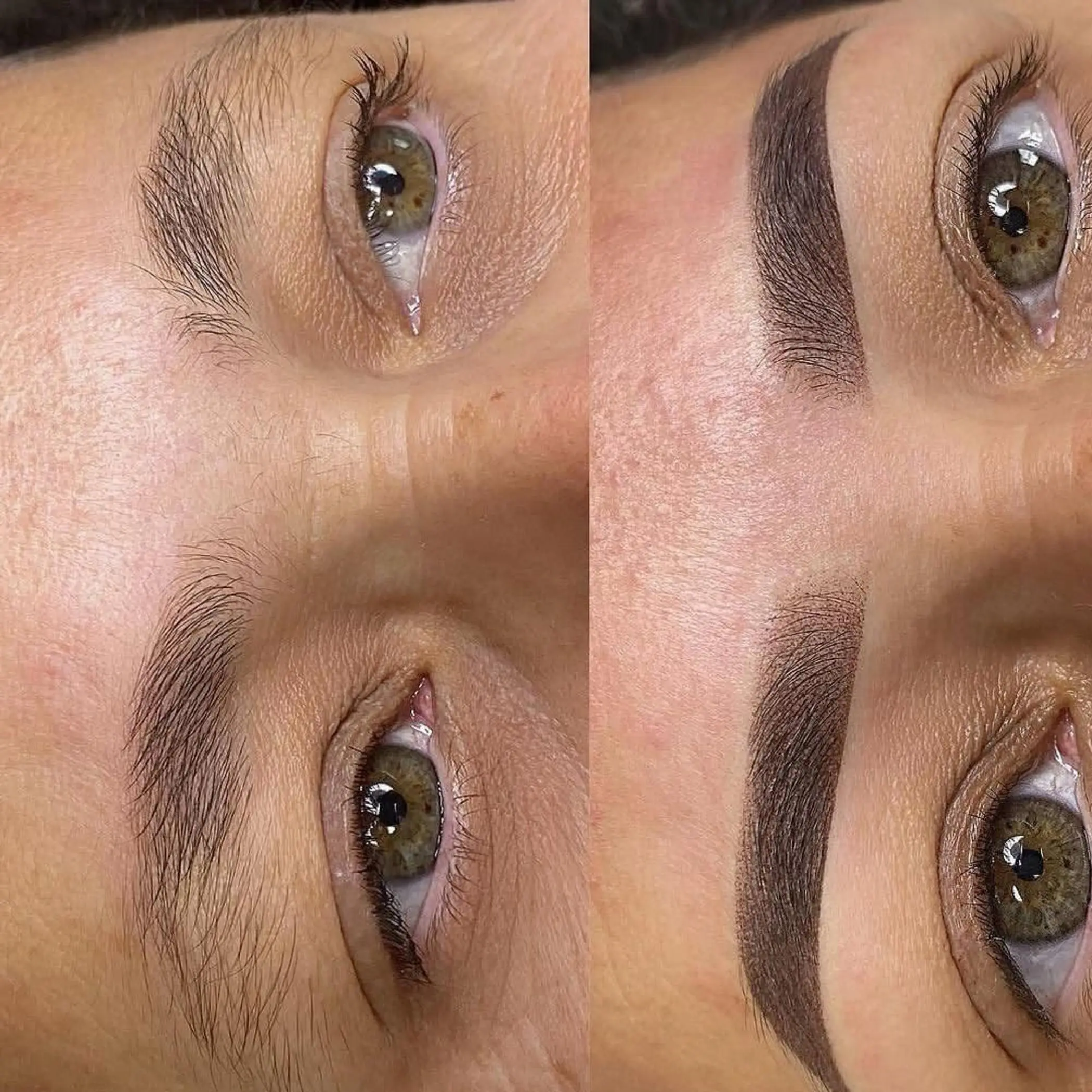 natural microbladed eyebrow results fresh