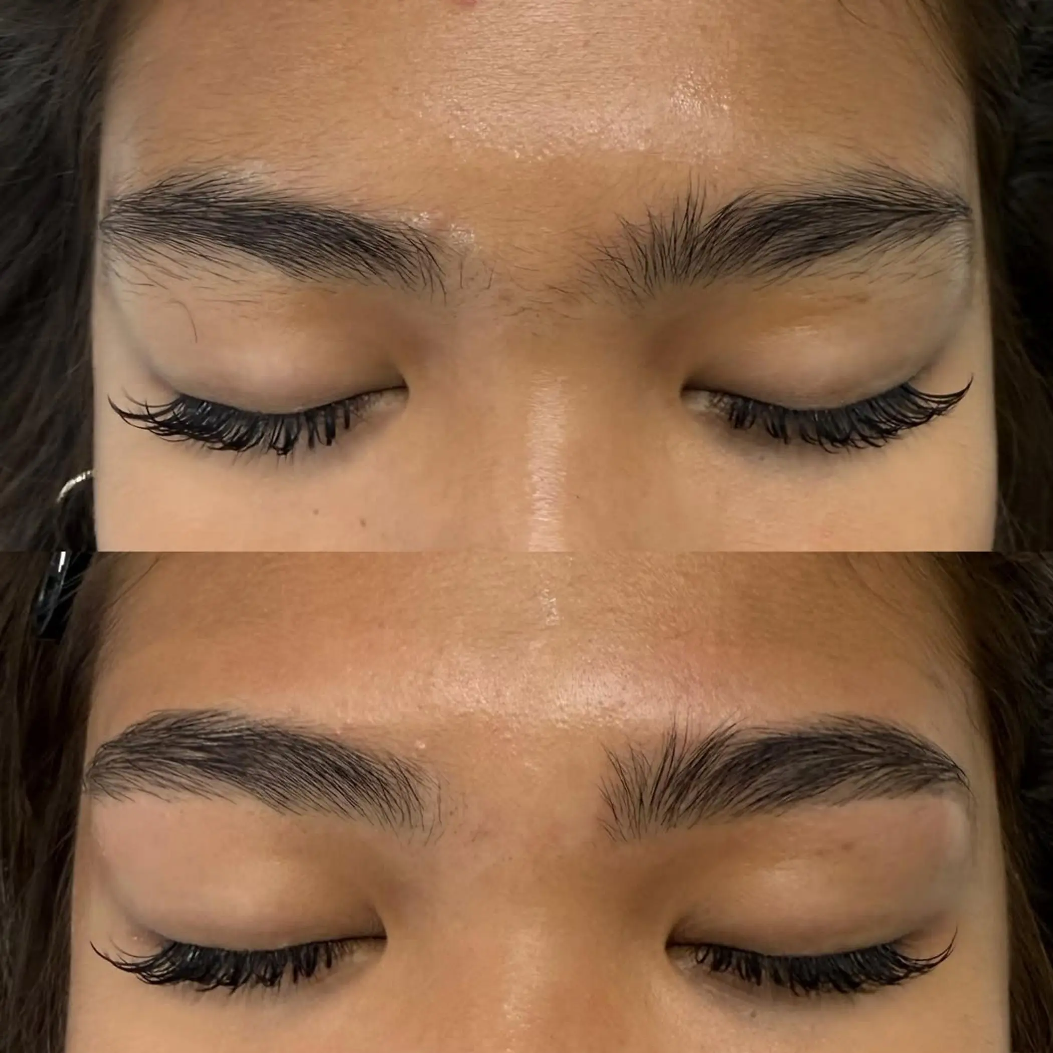 technician applying alkaline microblading removal